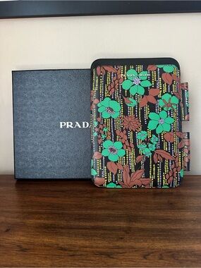 Prada Smeraldo Saffiano Leather Tablet Case